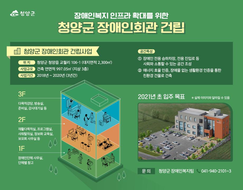 2청양군 장애인회관 건립_인포그래픽으로 자세한내용은 하단참고