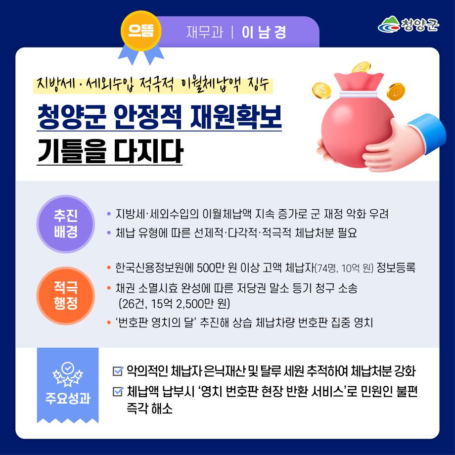 2024년 상반기 청양군 적극행정 우수사례5
