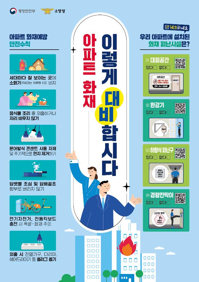 아파트 화재 시 피난행동요령 (2)