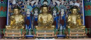 청양 정혜사 목조석가여래삼불좌상 (靑陽 定慧寺 木彫釋迦如來三佛坐像)