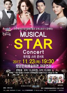 청양군 11월 기획공연, 뮤지컬스타 콘서트