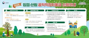 청양군, 2025년 임업직불금 접수 시작