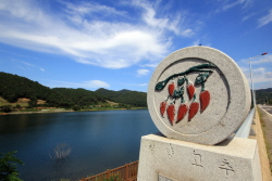 칠갑대교에서 바라본 칠갑저수지.