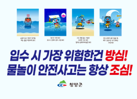 입수시 가장 위험한건 방심 물놀이 안전사고는 항상 조심