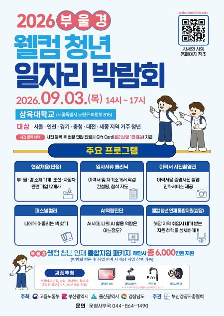 2026 부울경 웰컴 청년 일자리 박람회 포스터
